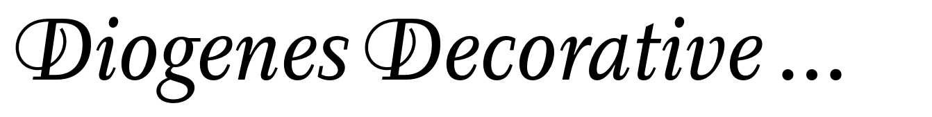 Diogenes Decorative Regular Italic 1